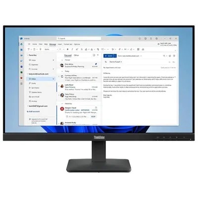 מסך מחשב דק רחב לנובו Lenovo S24-4e 64B5KAT1IS 24inch WLED Full HD VA 1:1300 4ms 100Hz Monitor VGA HDMI